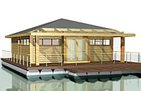 Проект деревянного домика на воде